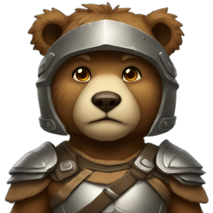 cute bear warrior emoji