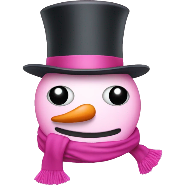 pink snowman emoji