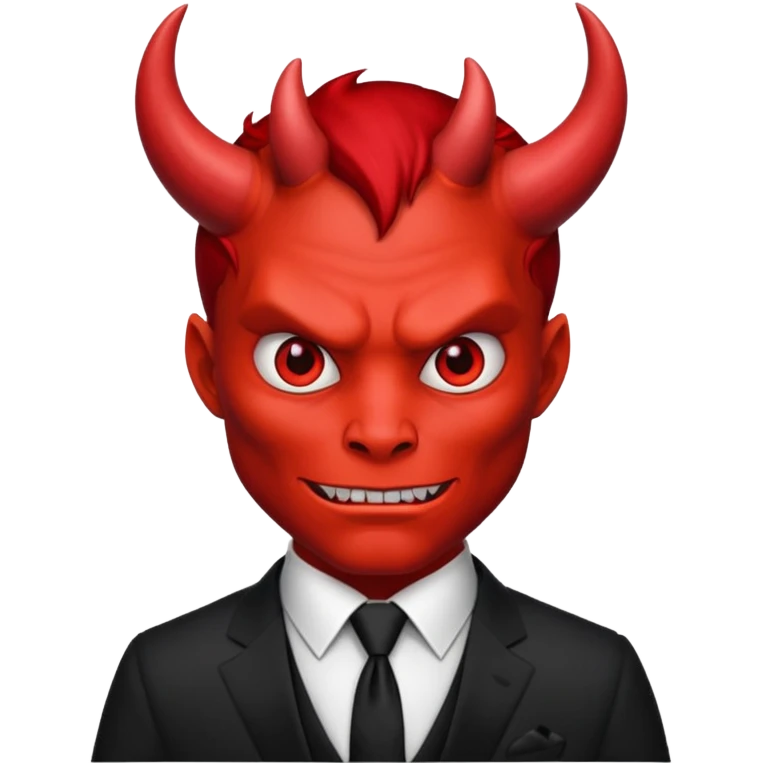 devil with tie emoji