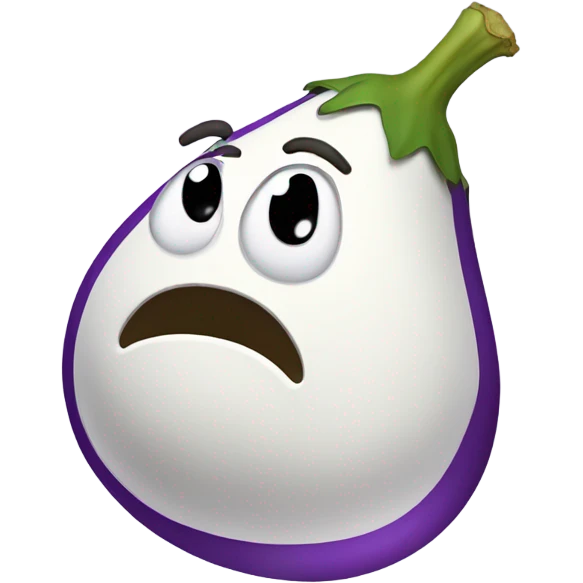 Eggplant puking white emoji
