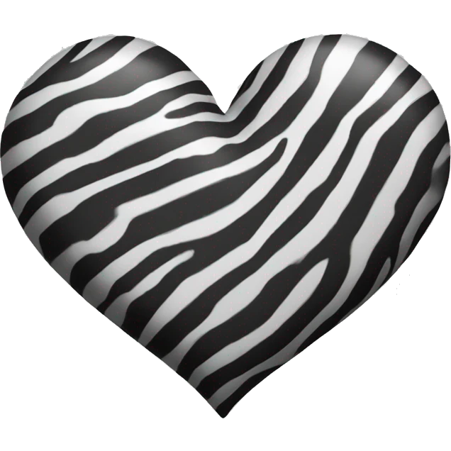 Zebra striped heart emoji