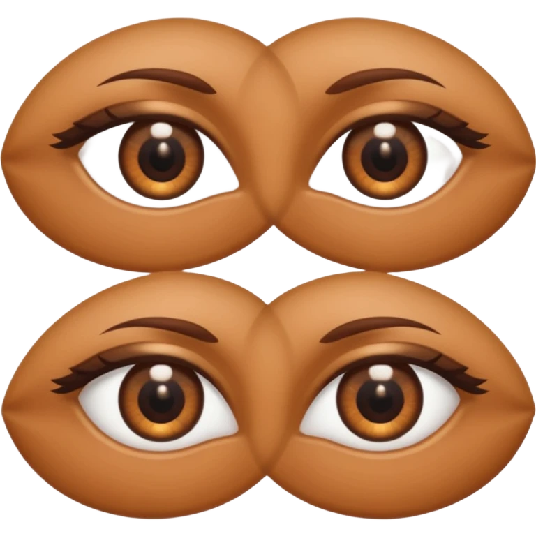 two eyes side by side, looking to the left emoji