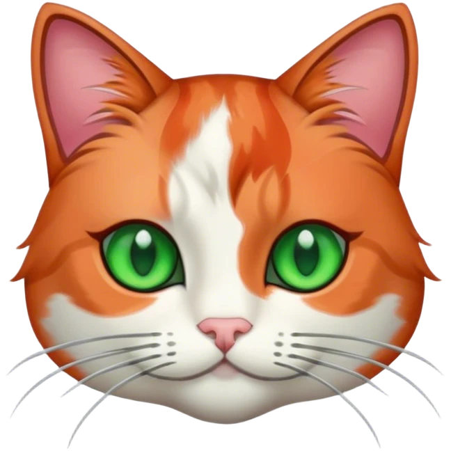 calico cat with green eyes  emoji