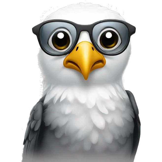 Wütende Möwe mit Brille emoji