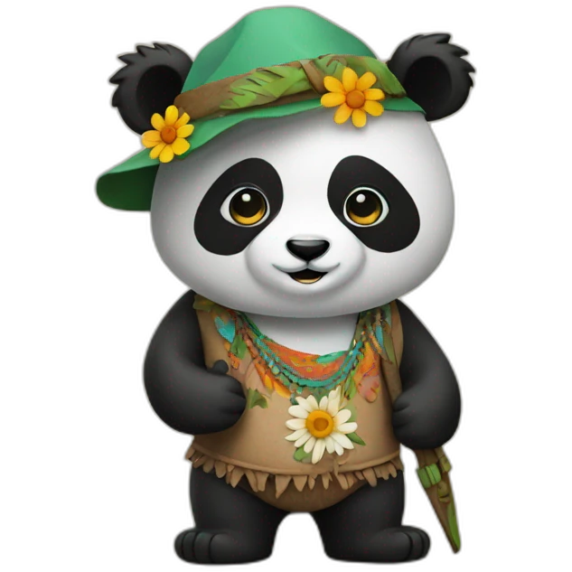 Hippie Panda emoji