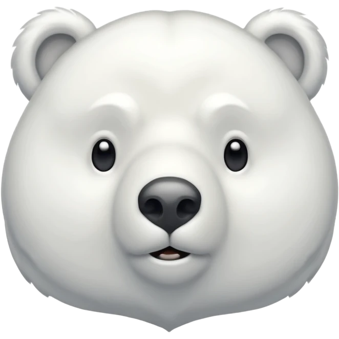 un ours polaire cagoulé emoji