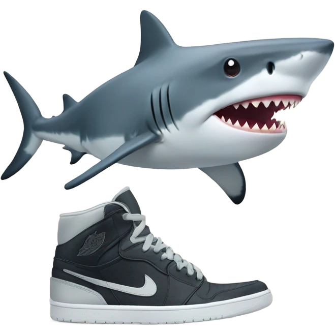 shark with jordan shoes emoji
