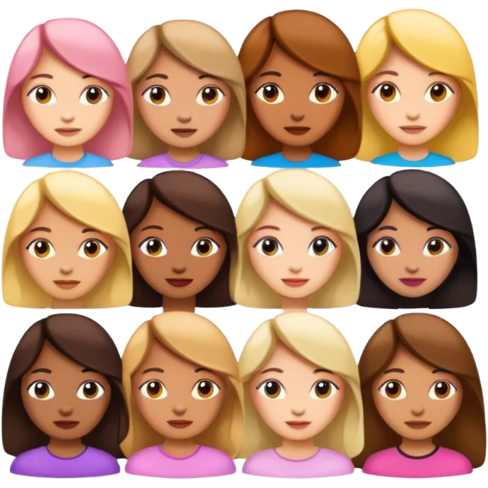 Stickers de chicas femeninas emoji