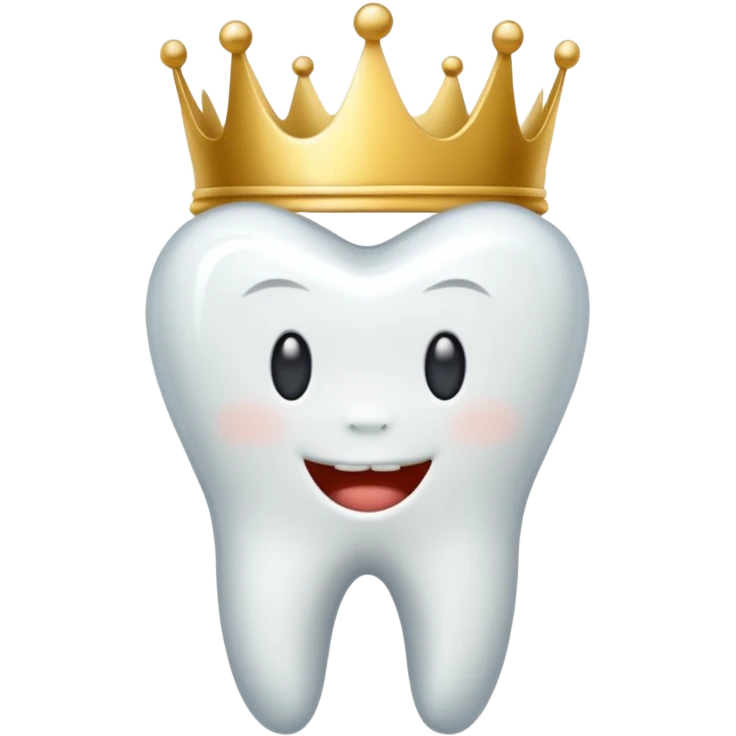 diente con una corona dorada emoji
