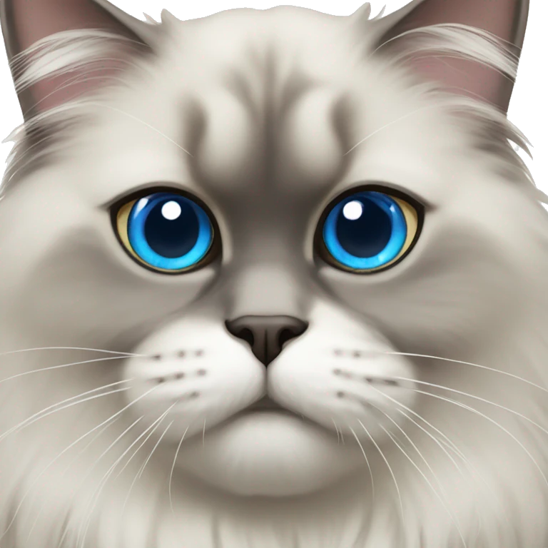 Persian cat with blue eyes emoji