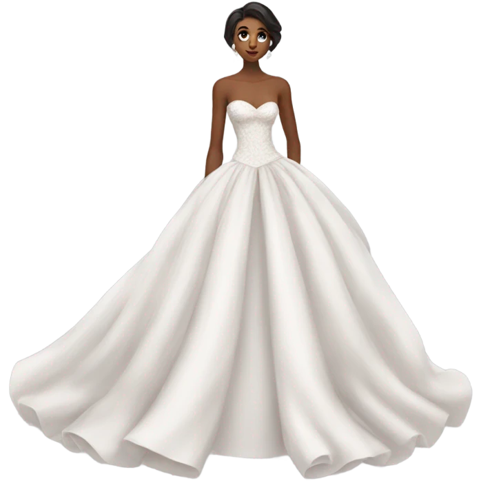 Strapless Mila Nova wedding gown emoji