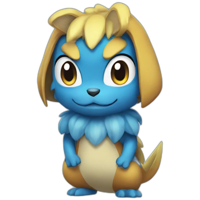 blue pokemon in solo pose emoji