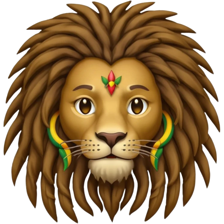 Rasta lion man emoji
