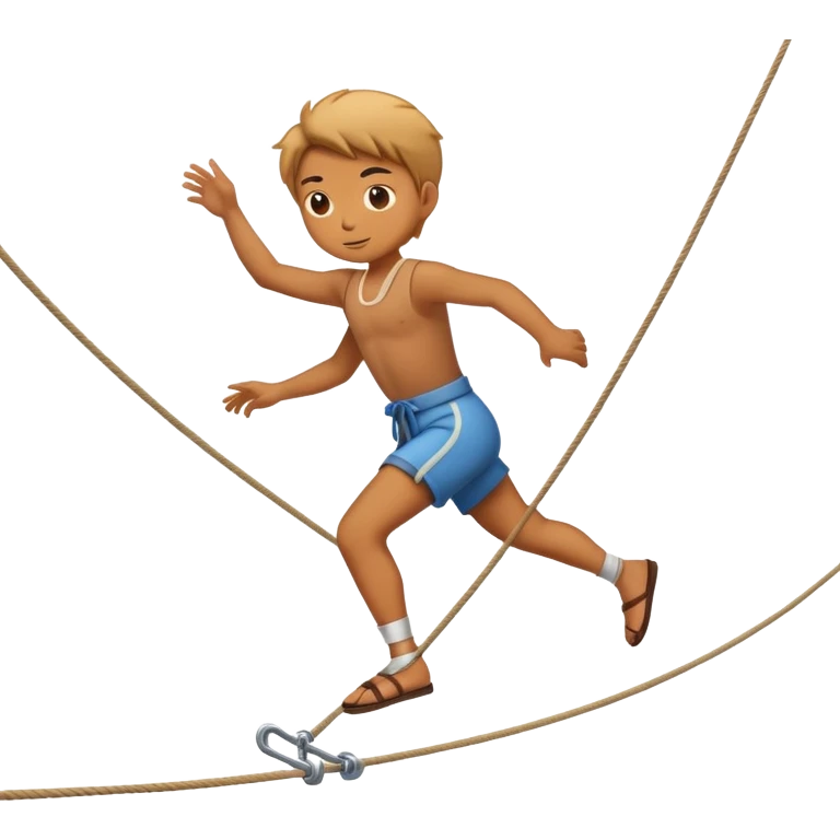 person walking on tightrope
 emoji