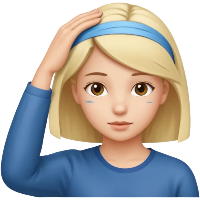 Make a hand taping a girls head emoji