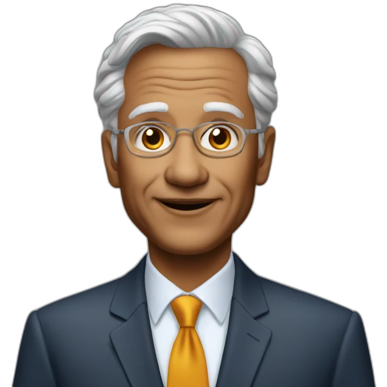60 years old self made ceo with suprem emoji
