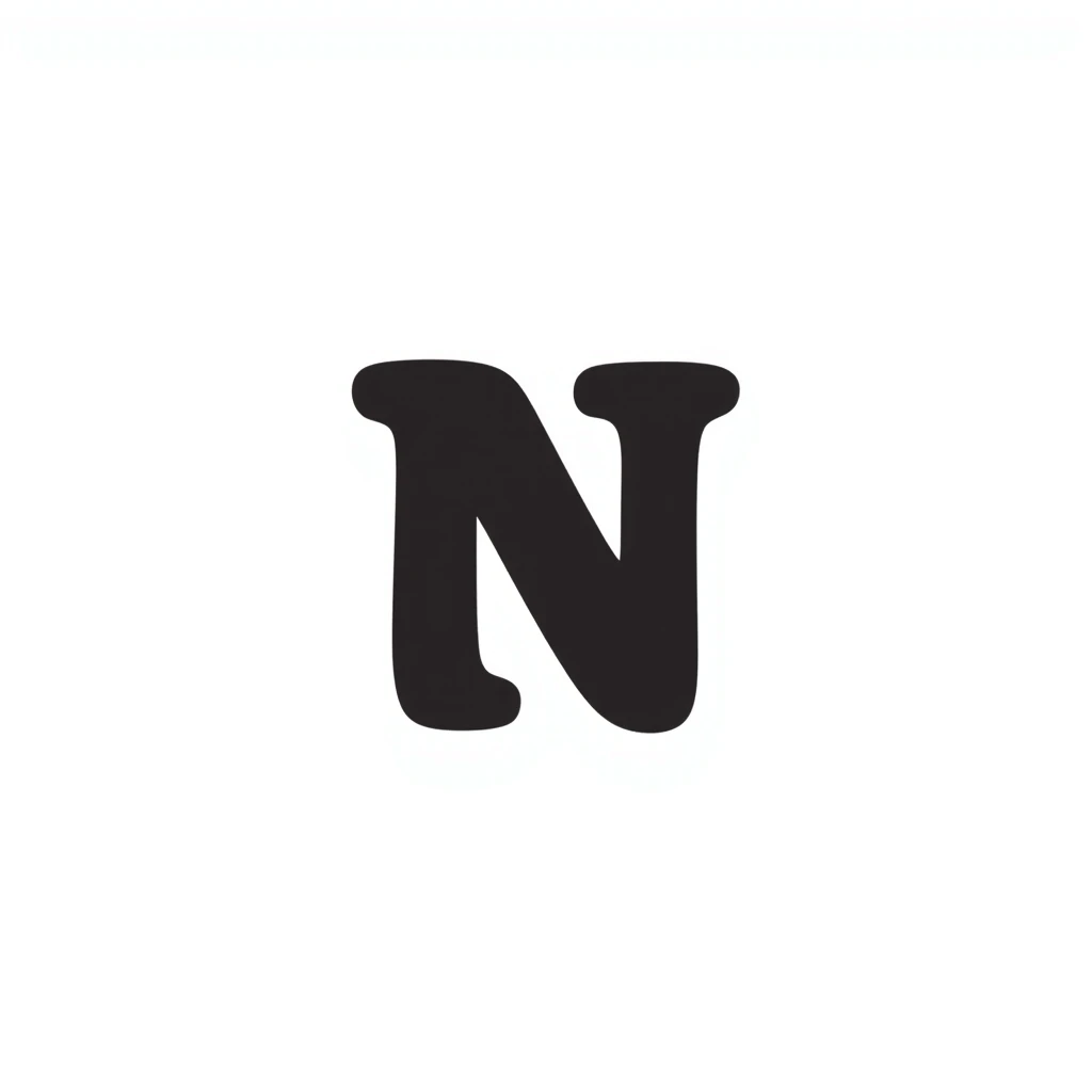 Notion app icon with simple N symbol and minimalist design emoji