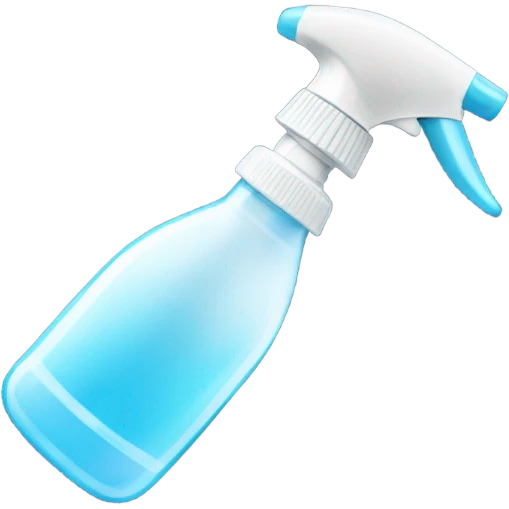 Spray bottle with water spraying out of it emoji