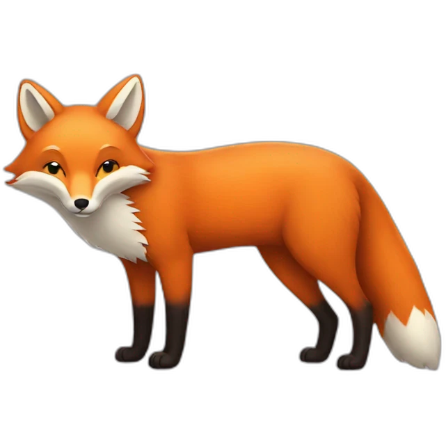 Fox drinking whisky emoji