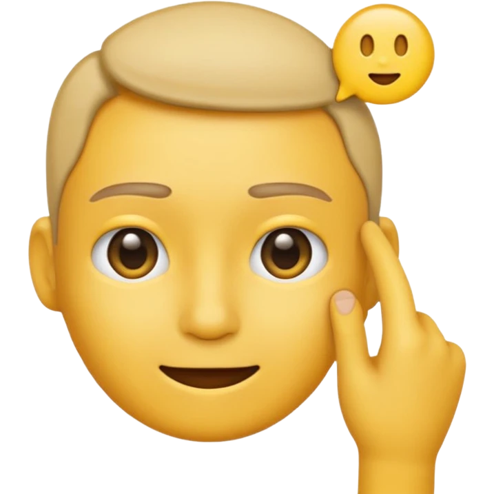Animated emoji tapping the side of the head duh emoji