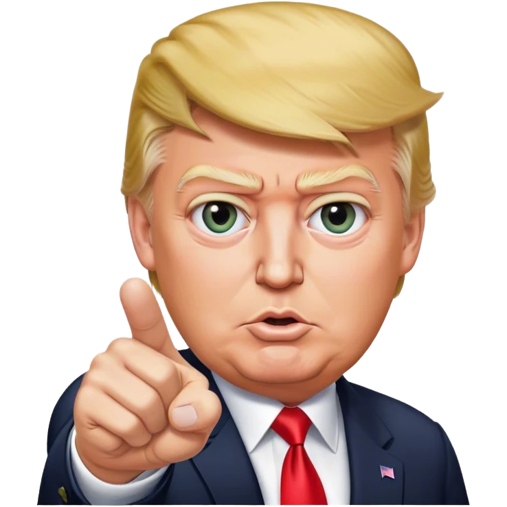 Donald Trump points his finger at the camera emoji