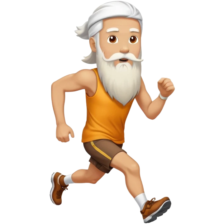 running man with long beard emoji