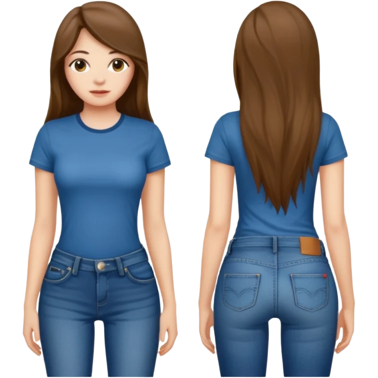 naked girl with a tremendous butt emoji