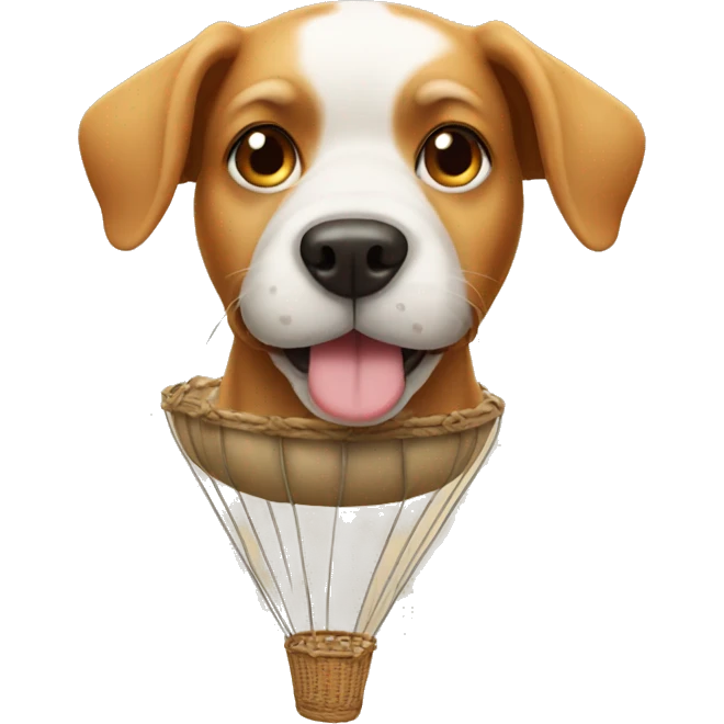 Dog with hot air emoji
