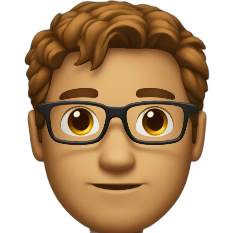 a programmer with eye glass like tony stark and tanned skin emoji