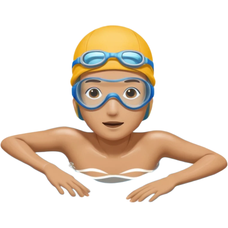 person swimming laps in pool zoomed out showing lap swiming back stroke, no more zoomed out full body but par under water emoji