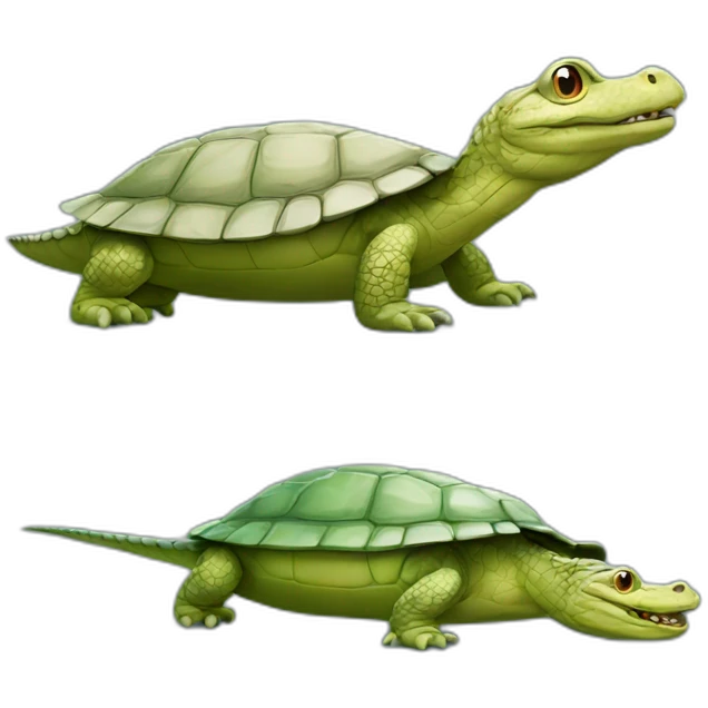 Tortue sur crocodile emoji
