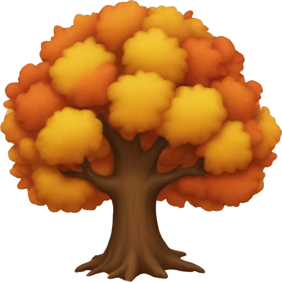 Autumn tree emoji