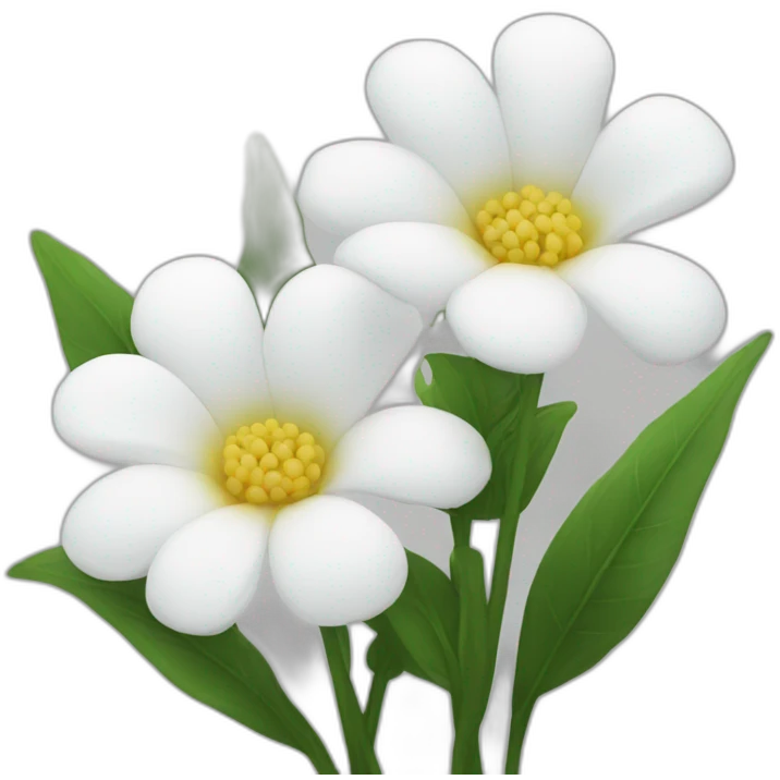 White flowers emoji