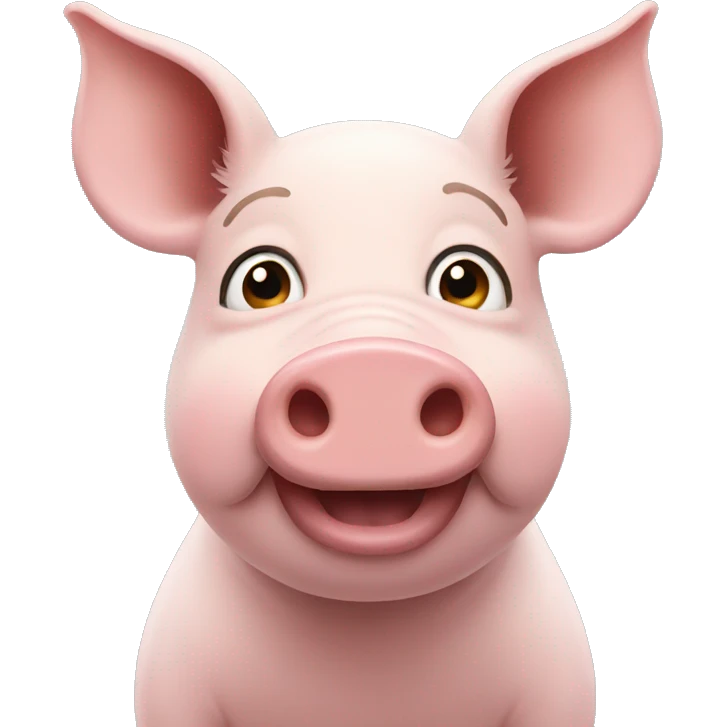 Pig smiley face emoji