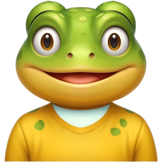 blonde frog with yellow shirt  emoji
