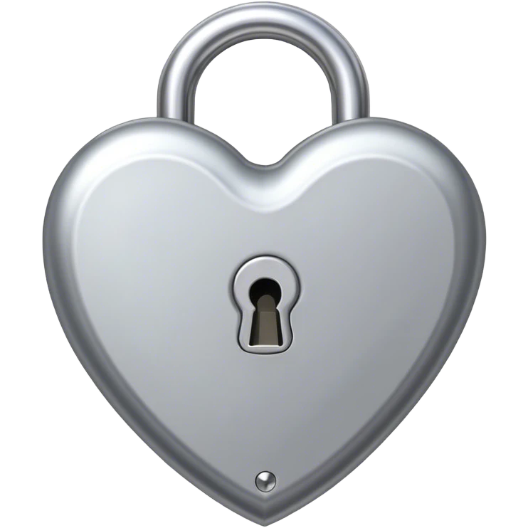 Heart lock silver  emoji