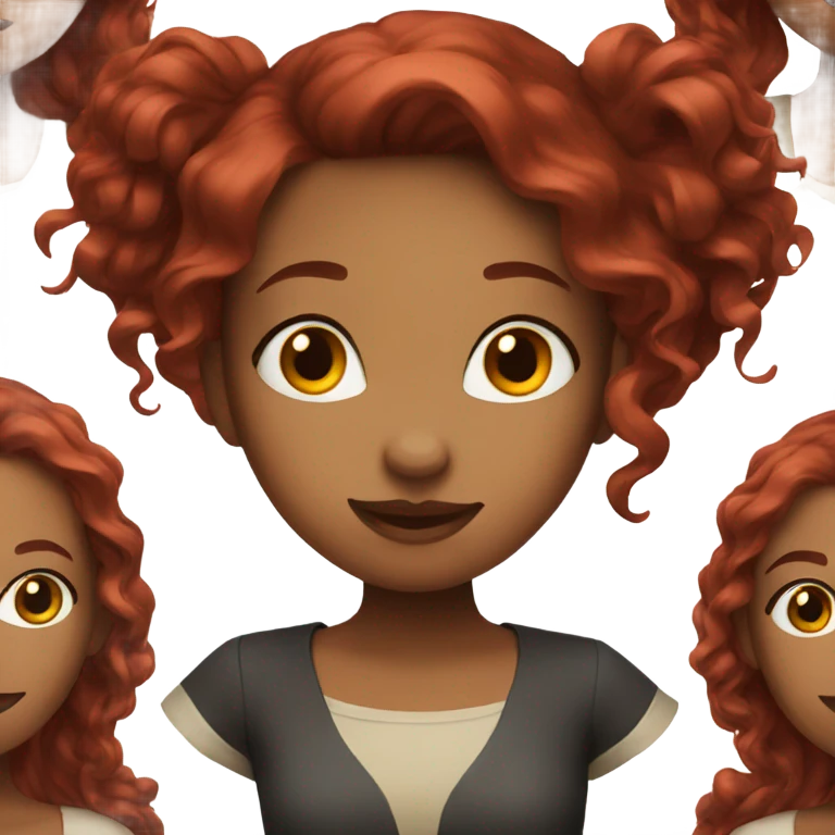 Girl with dark red hair  emoji