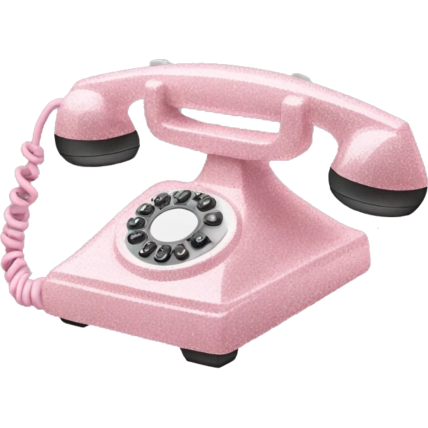 Pale pink glitter telephone emoji