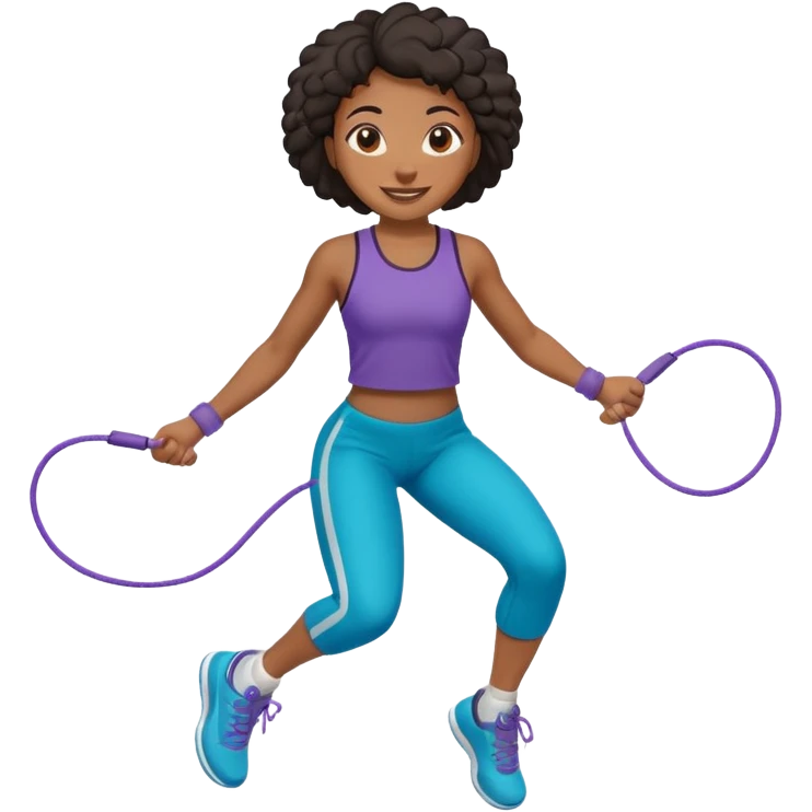 Black girl jumping rope emoji