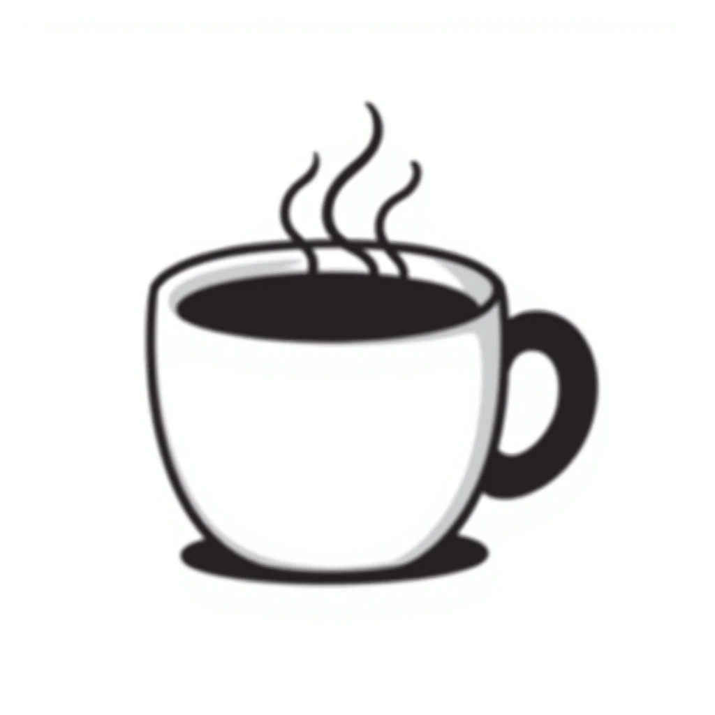 Black coffee in a cup emoji