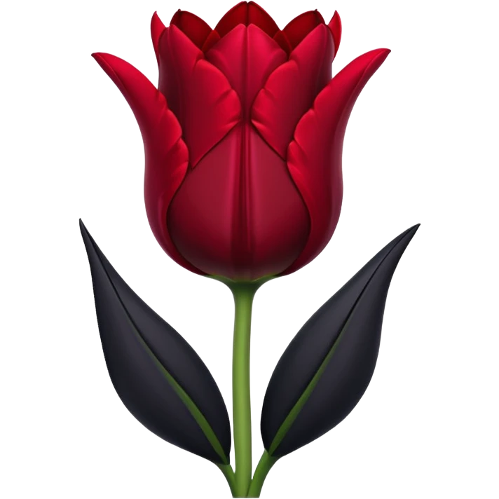 goth tulip with black petals, dramatic lighting emoji