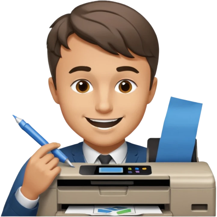 Charlie Kirk eating a printer emoji
