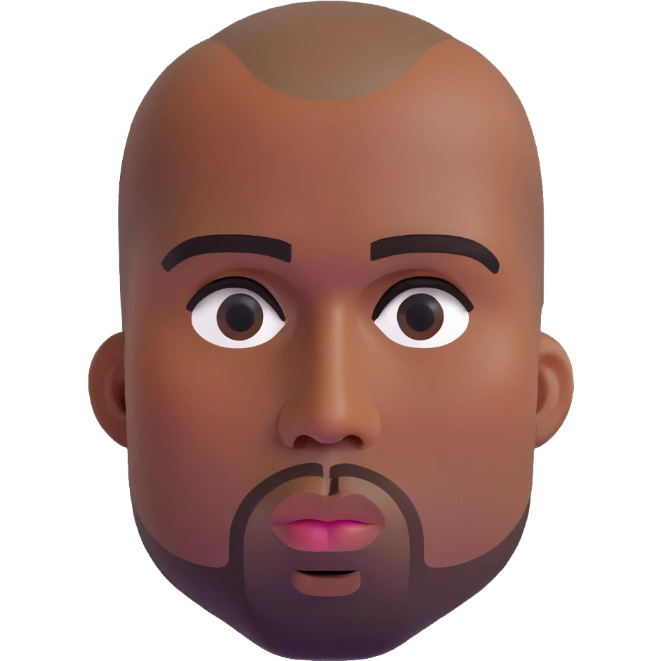 face of Kanye West emoji