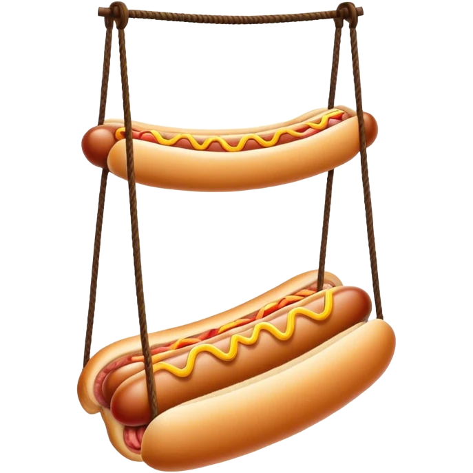 Hot dog on a swing emoji