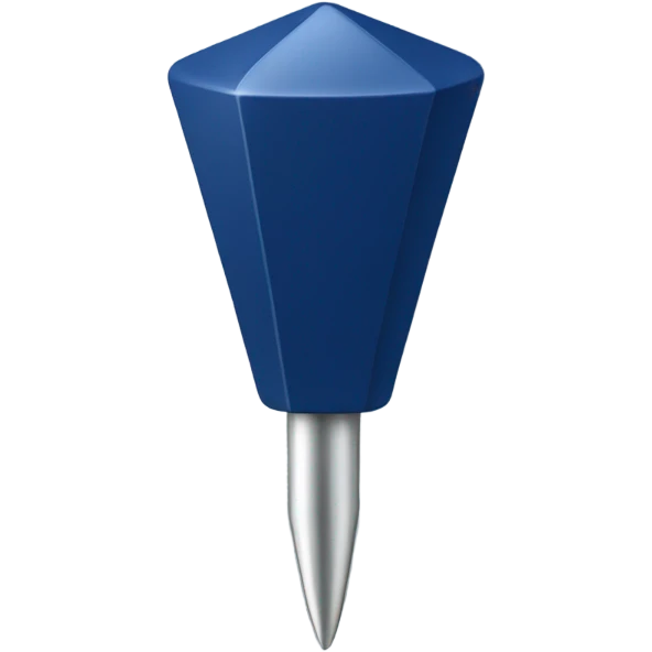 Navy blue pushpin emoji