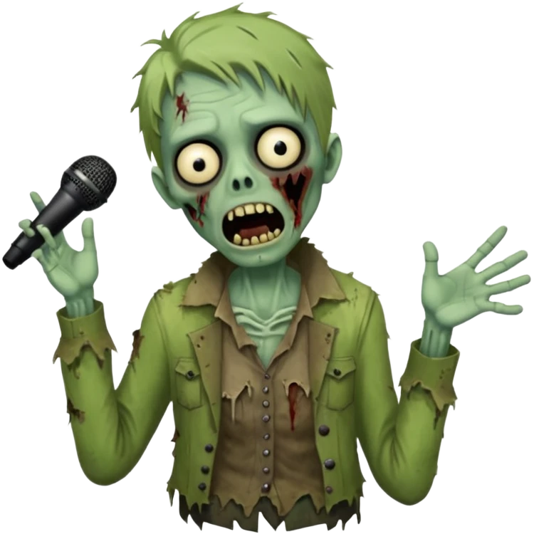 Singing Zombie emoji