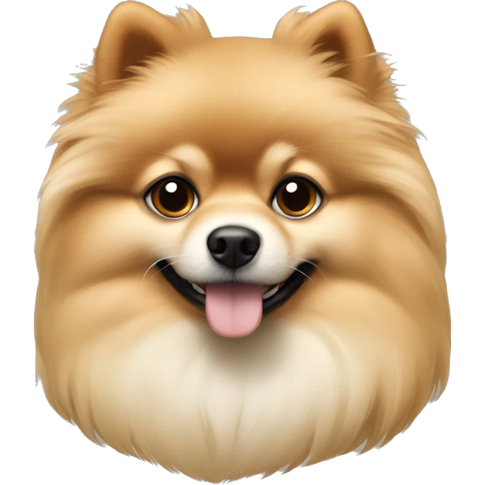 Perro Pomerania color beige emoji