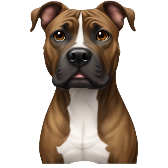 Brindle American Staffordshire terrier black nose emoji