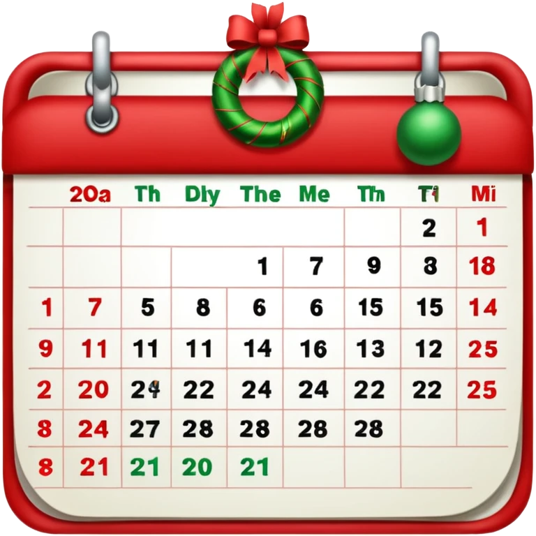 25th December calendar emoji