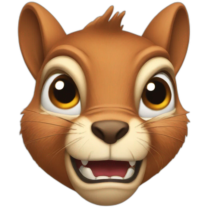 Very angry squirrel emoji
